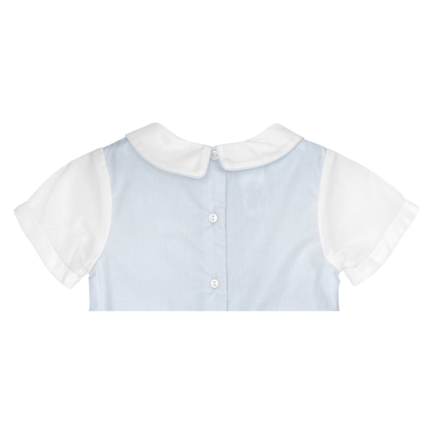 Light Blue Romper with Side Tabs