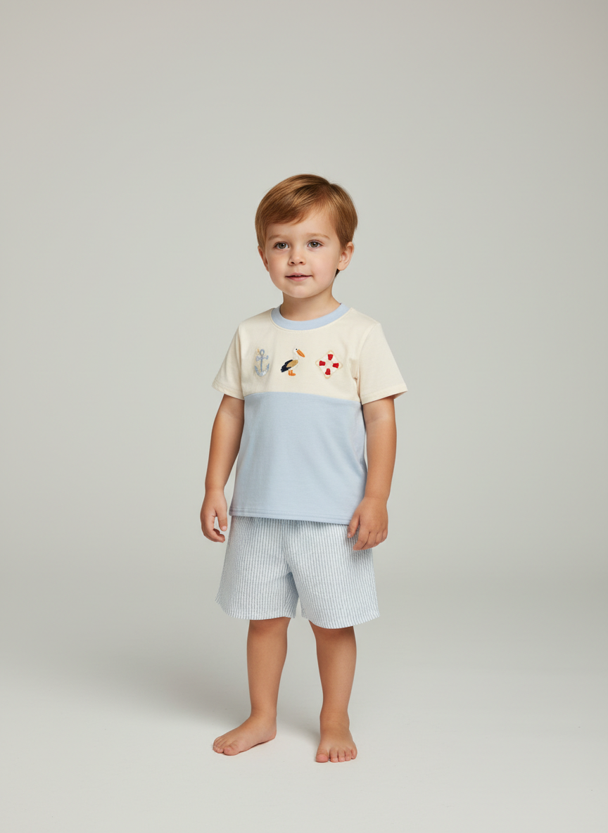 Sail away nautical short set