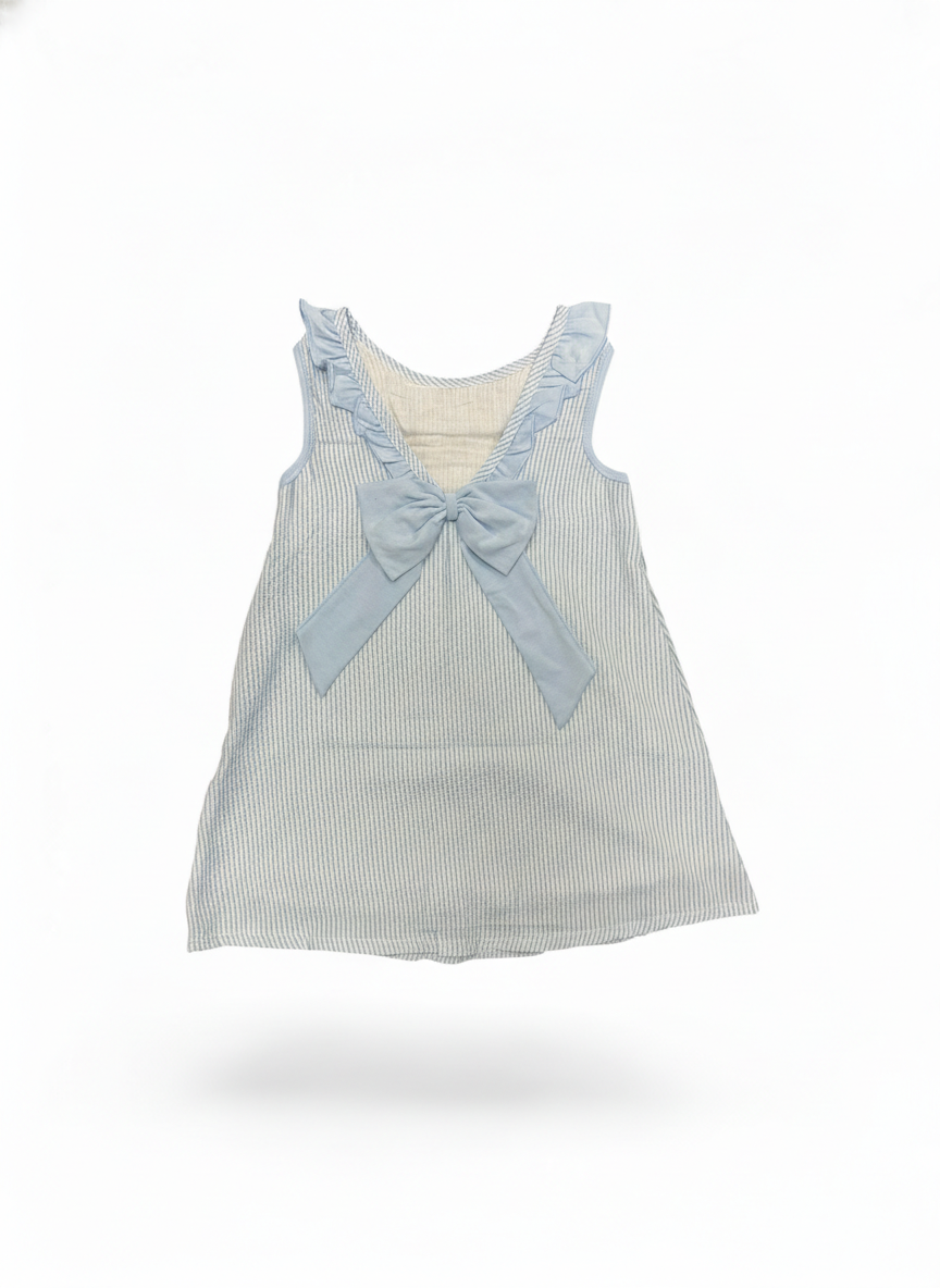 Seaside Seersucker Embroidered dress