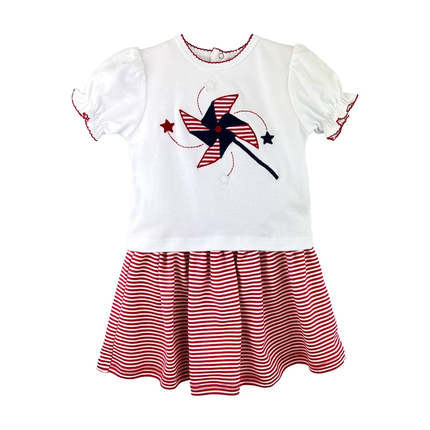 Knit Patriotic Shirt & Skort Set