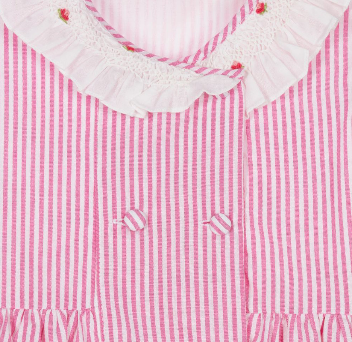 Pink Striped Cotton Dress