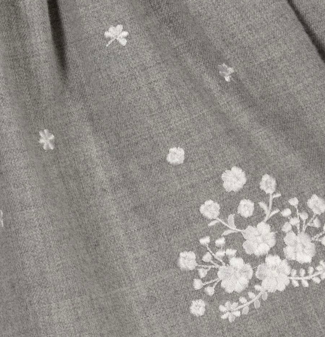 Grey Embroidered Dress