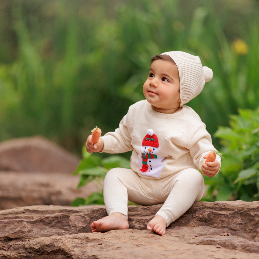 Baby & Toddler Boys Holiday Snowman Knit Set