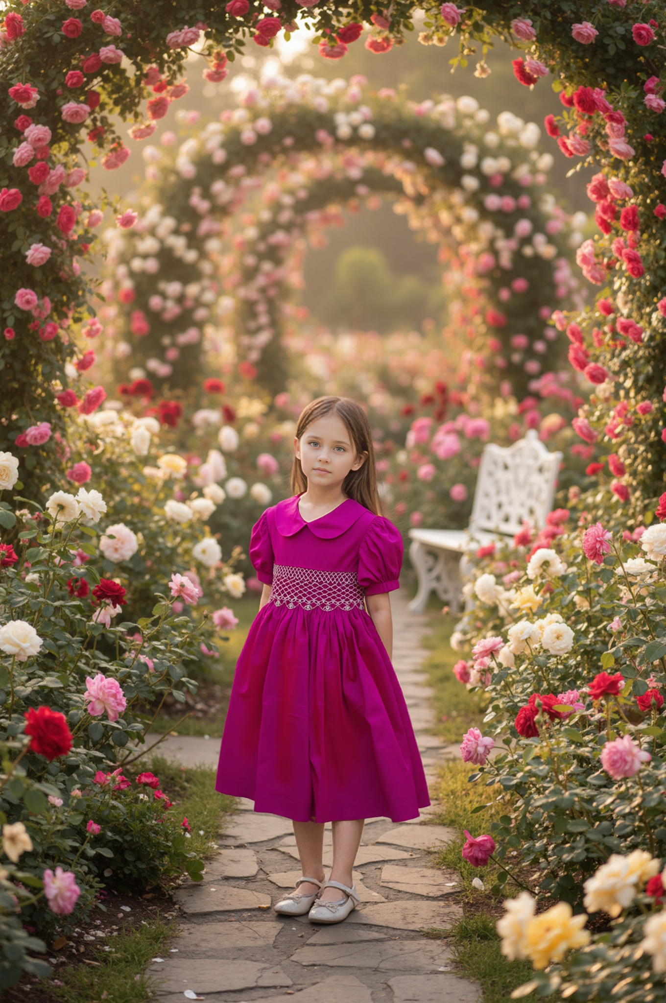 Pink Corduroy Smocked Dress