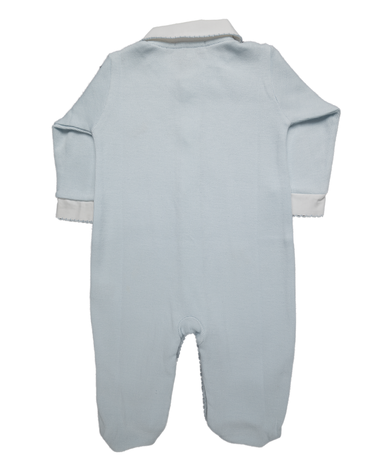 Baby Boy Airplane Luxury Jacquard Open Front Pima Cotton Jumpsuit
