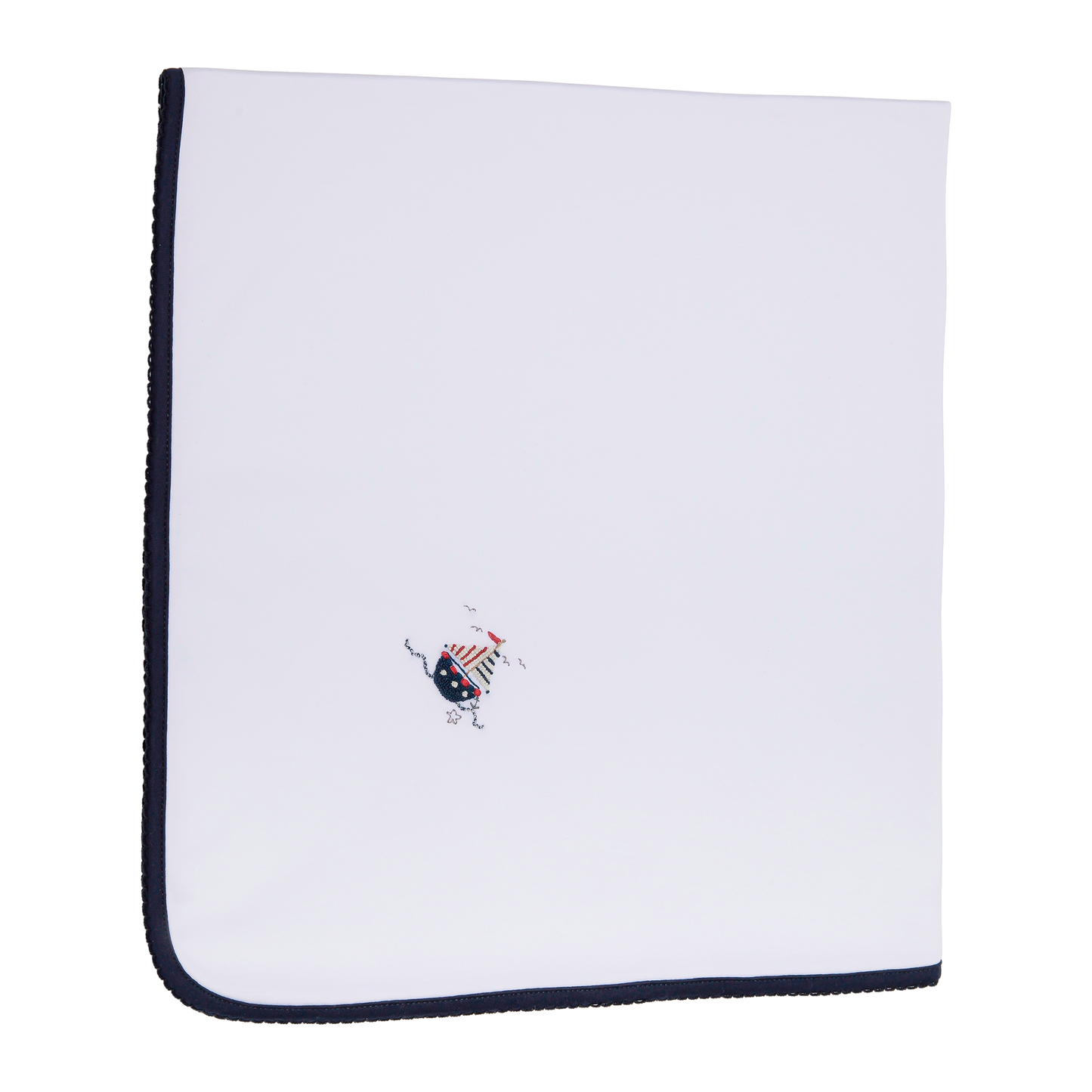 Baby White Boat Pima Blanket