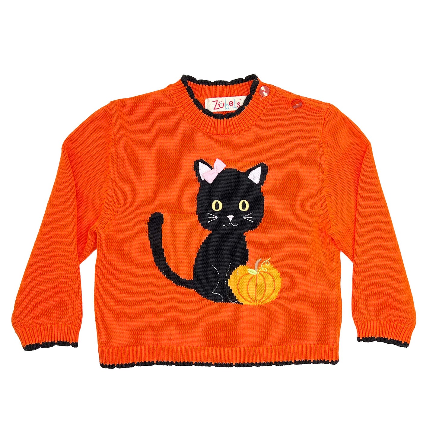 Pumpkin Kitty Knit Sweater