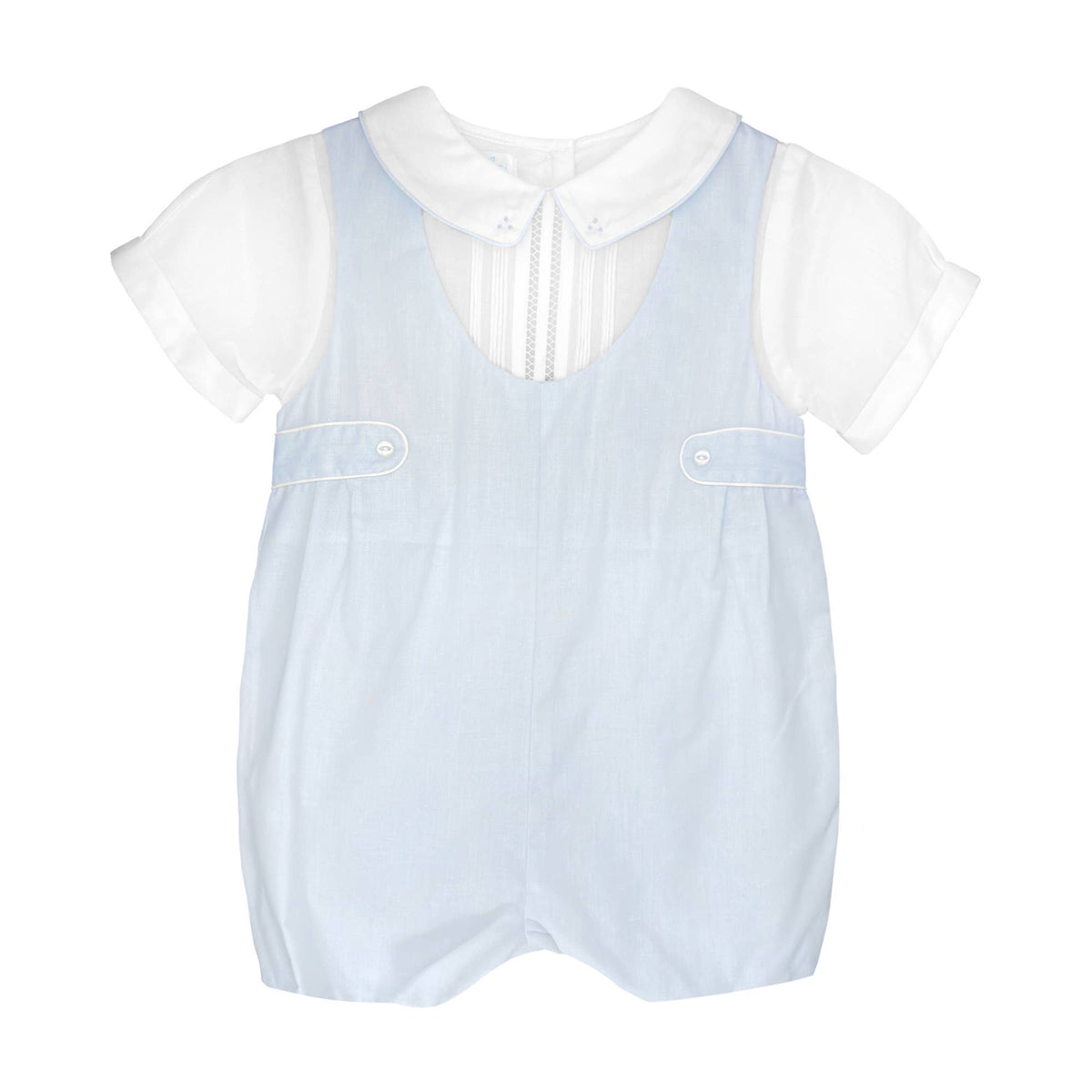 Light Blue Romper with Side Tabs