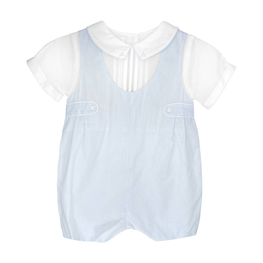 Light Blue Romper with Side Tabs