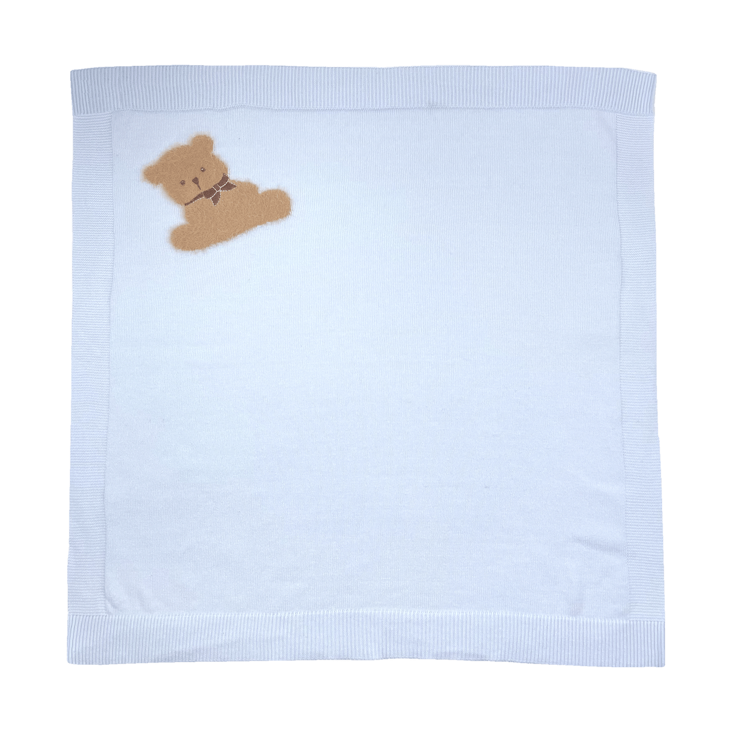 Bear Knit Blanket - Blue
