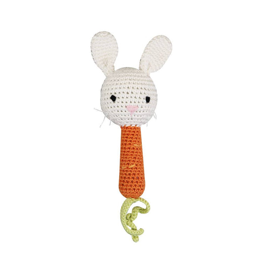 Bunny Bamboo Crochet Stick Rattle