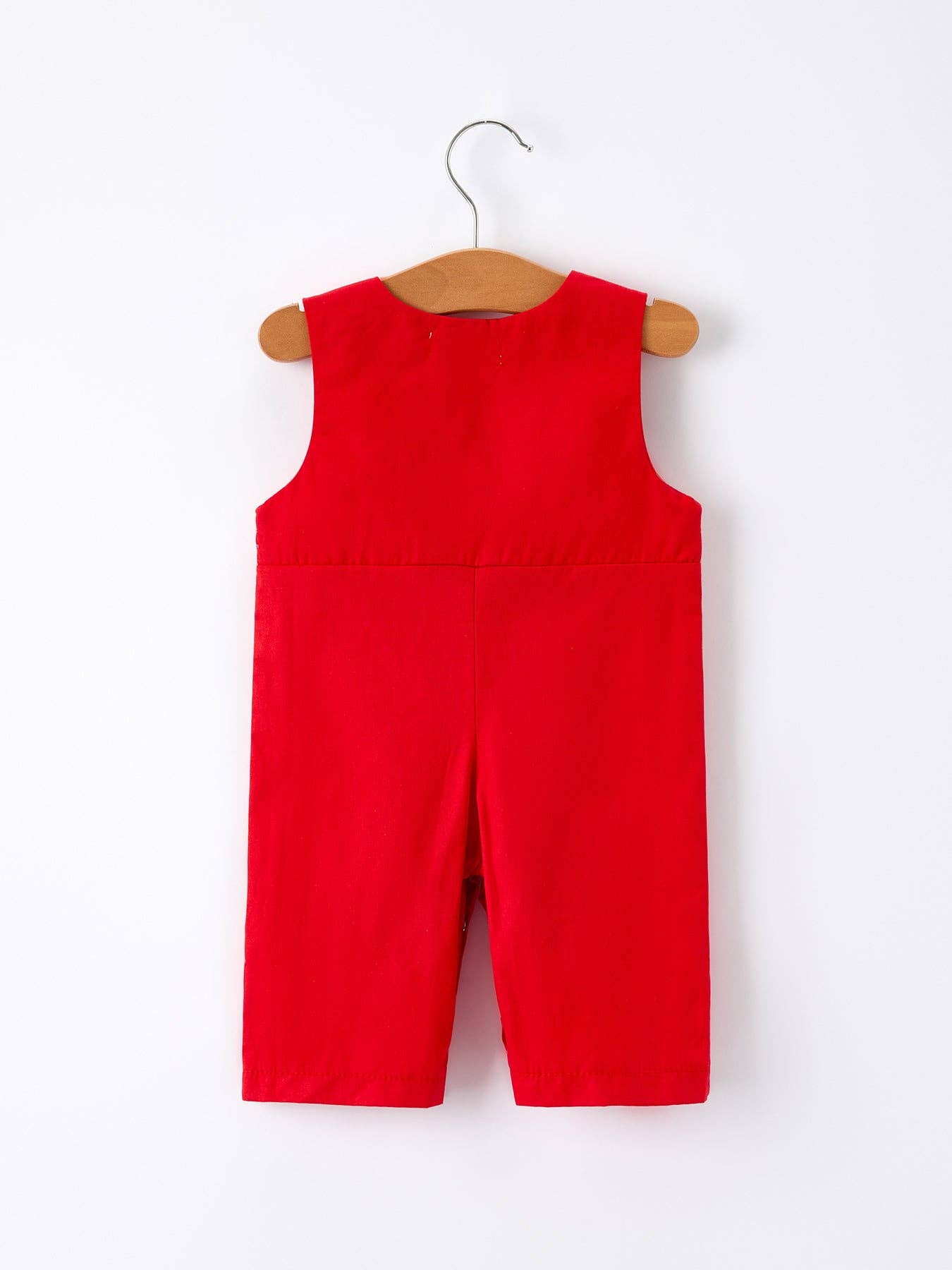 Christmas Gingerbread Embroidered Red Boy Romper