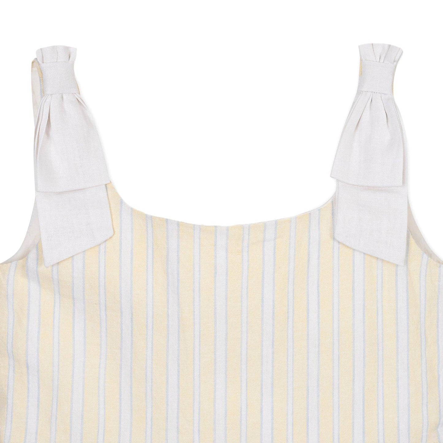 Linen Bow Shoulder Dress