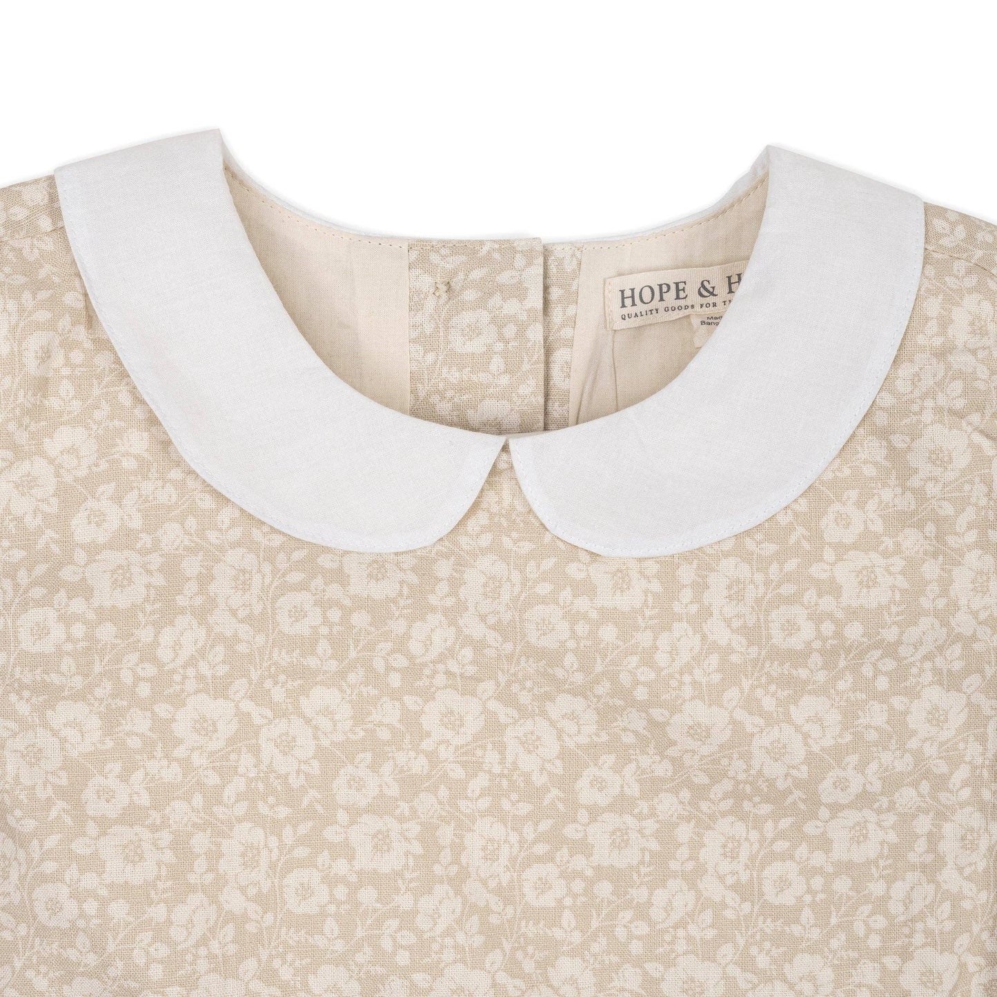 Linen Dress with Peter Pan Collar