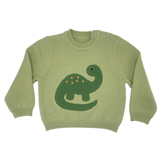 Dinosaur Applique Knit Sweater