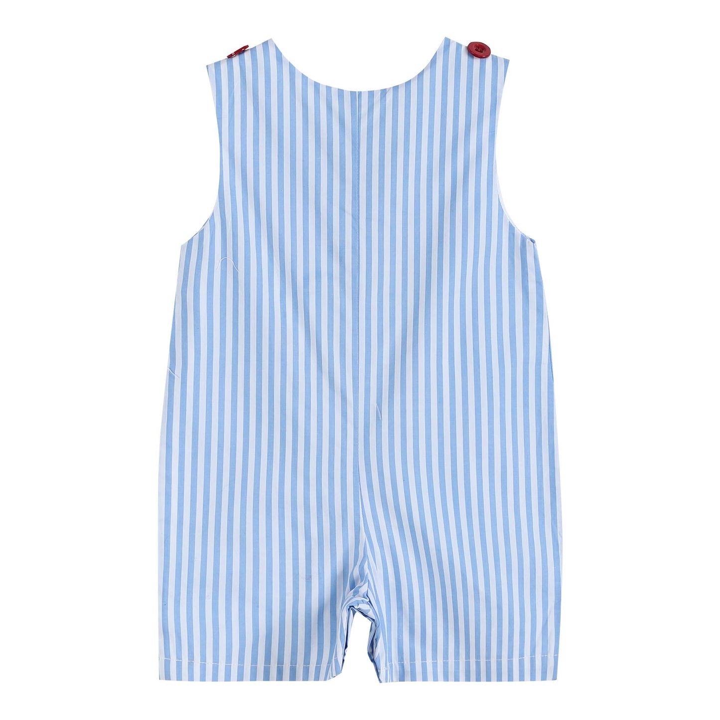 Blue Striped Lobster Applique Shortalls