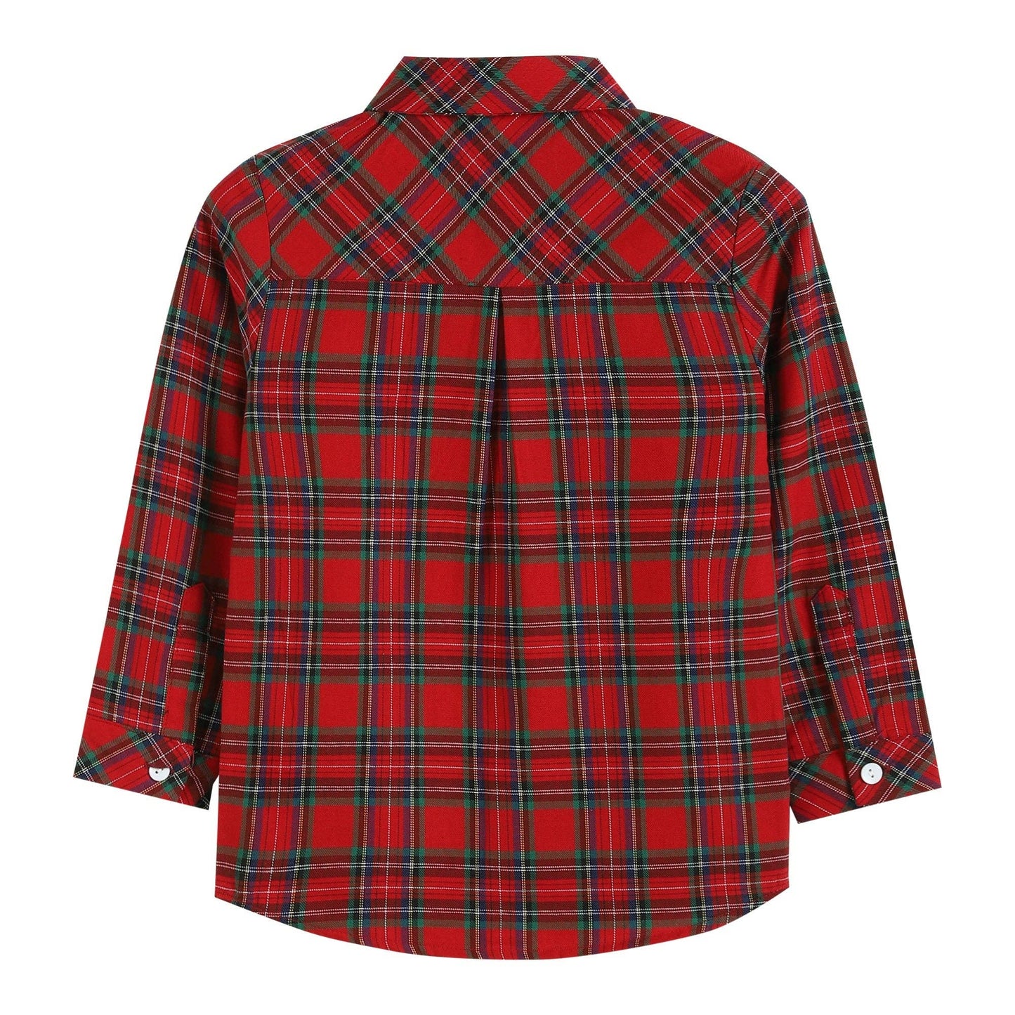 Red and Green Plaid Boy Dress Shirt