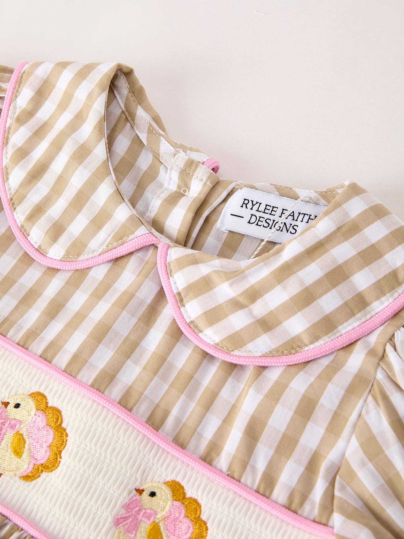 Thanksgiving Embroidered Smocked Girls Dress