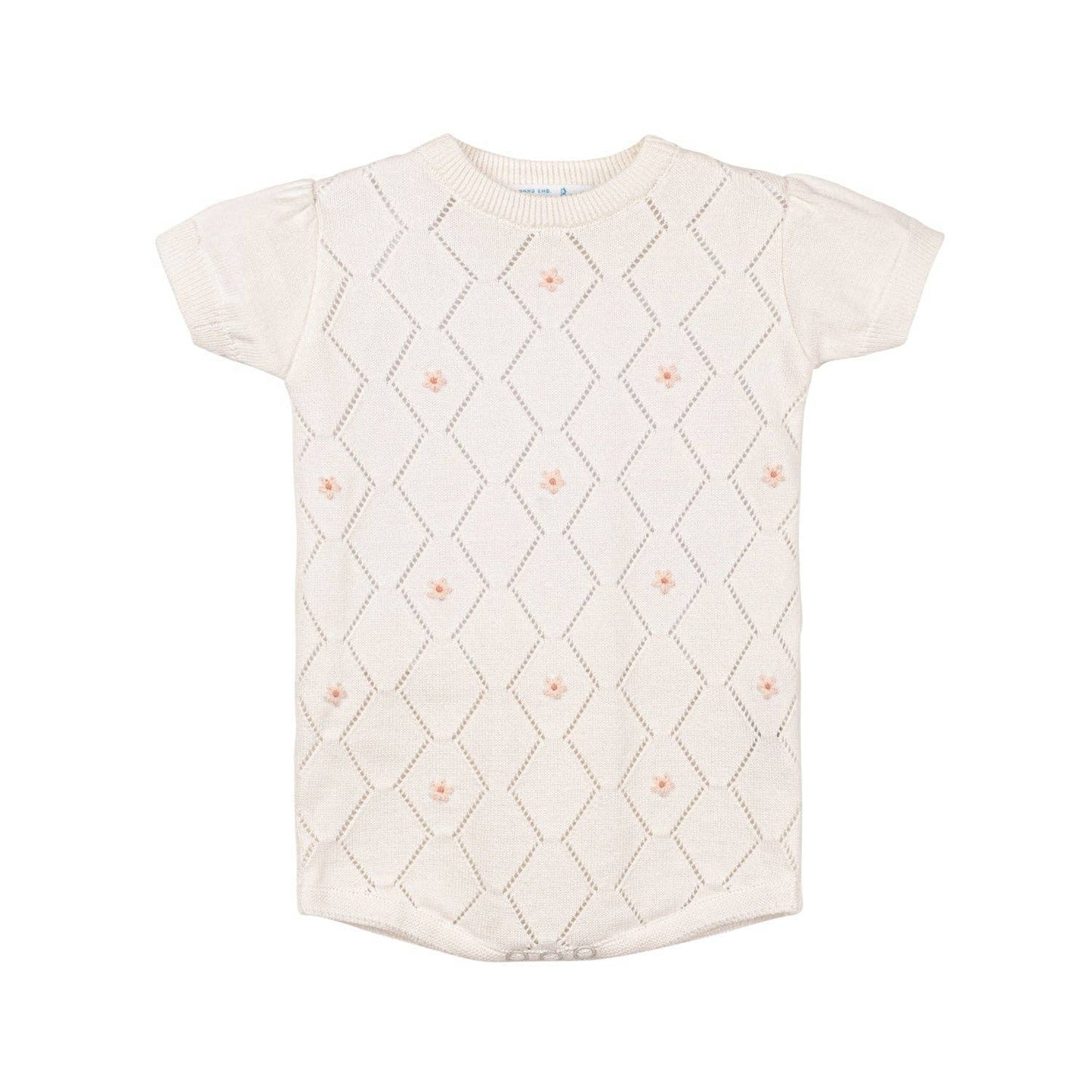 Baby Girls Eyelet Knit Romper