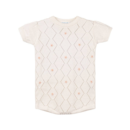 Baby Girls Eyelet Knit Romper