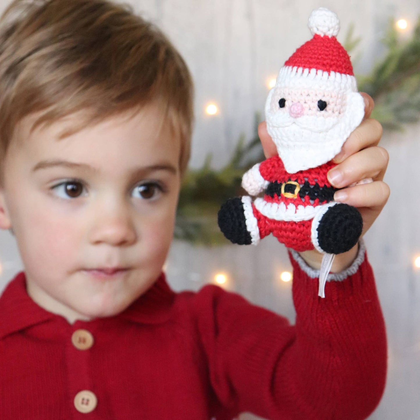 Santa Hand-Crochet Rattle