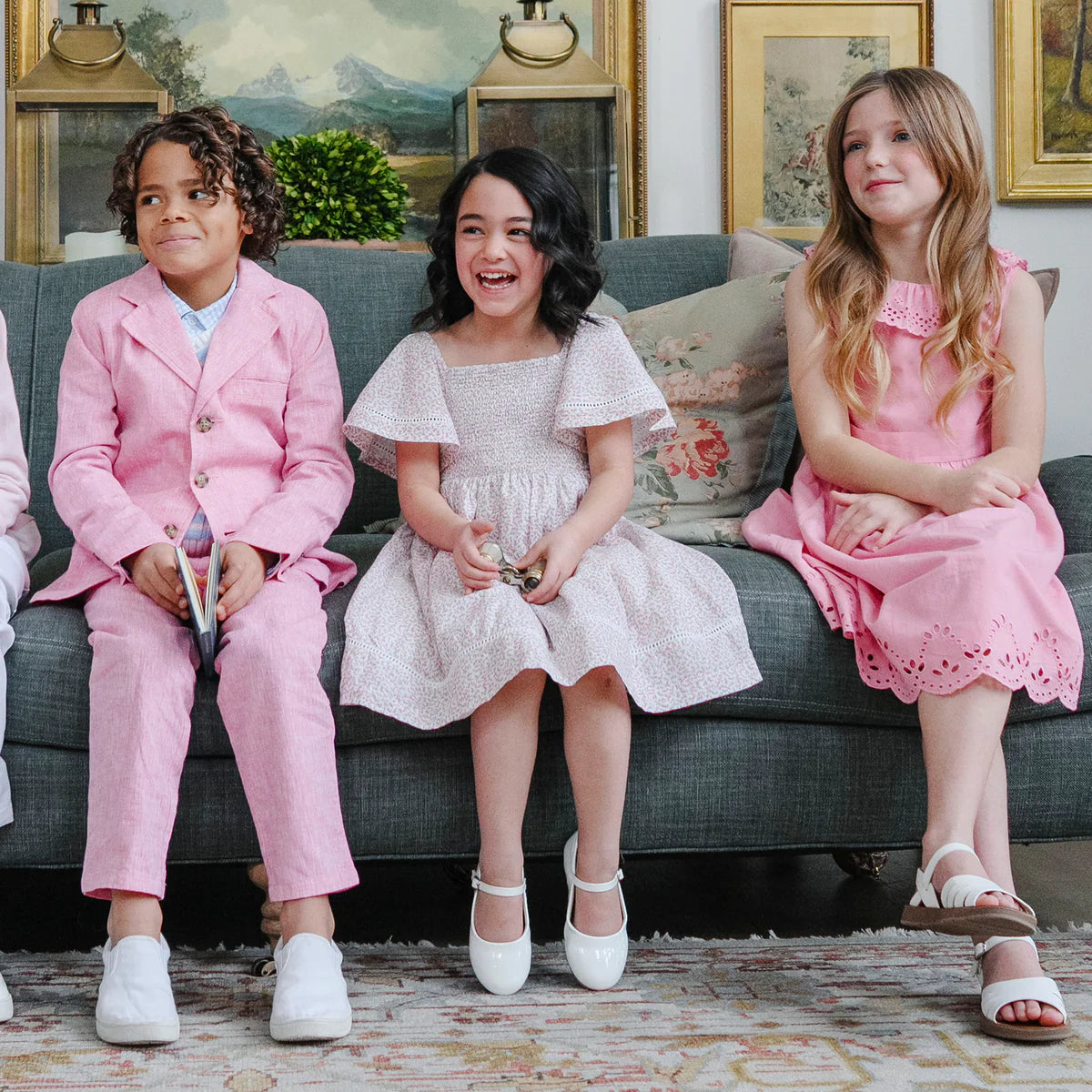 Organic Smocked Bell Sleeve Dress