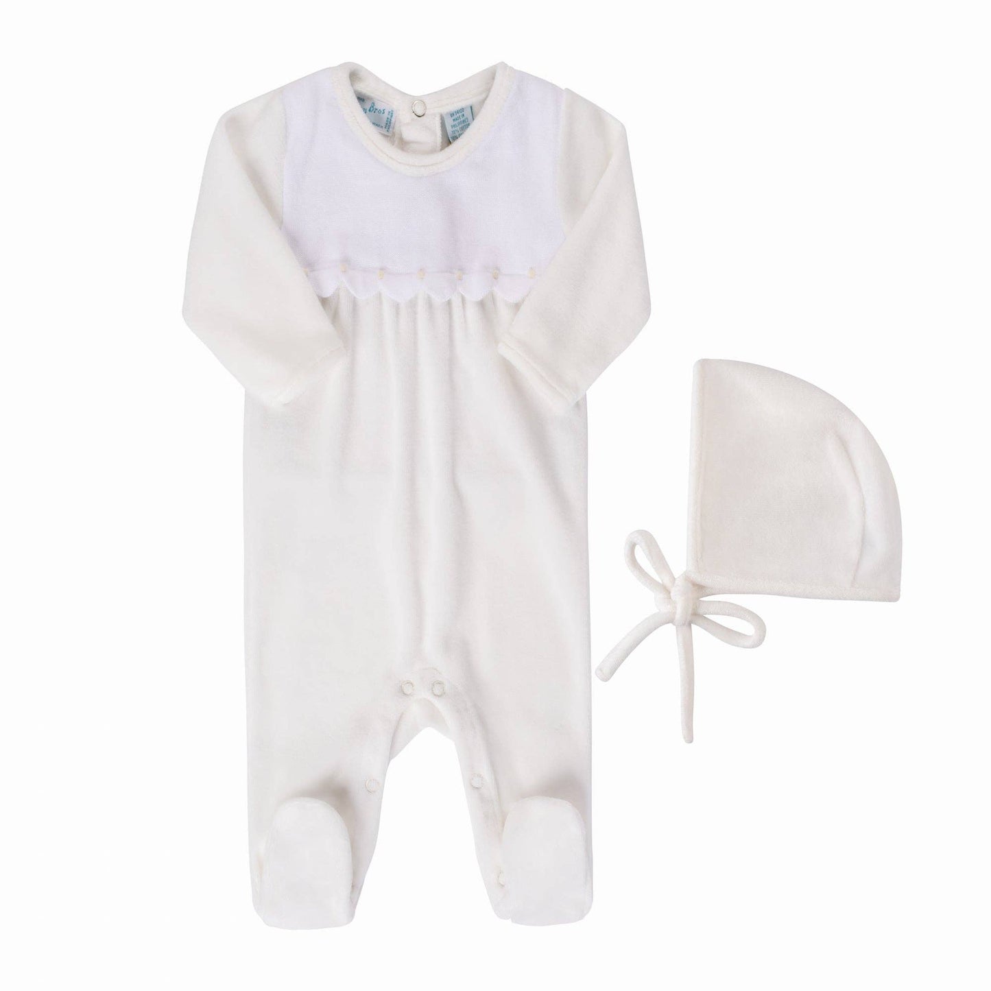 Baby Velour Romper with Hat