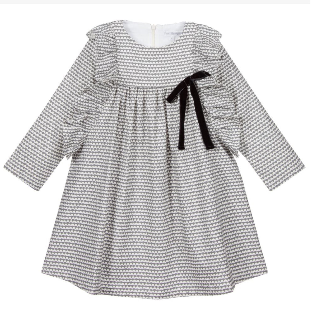 Girls Grey Viscose Dress