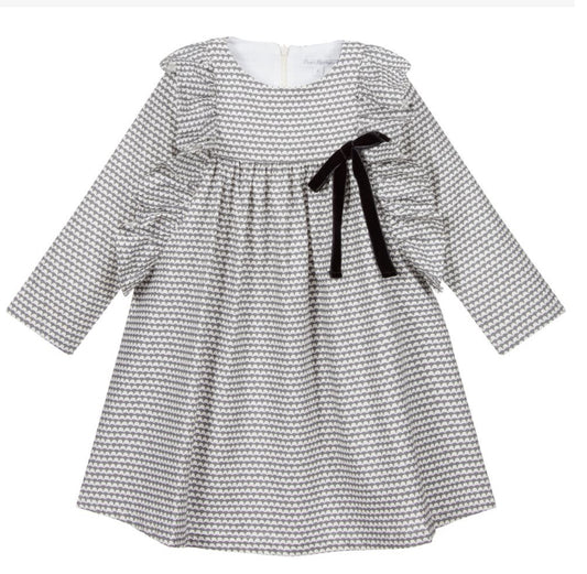 Girls Grey Viscose Dress