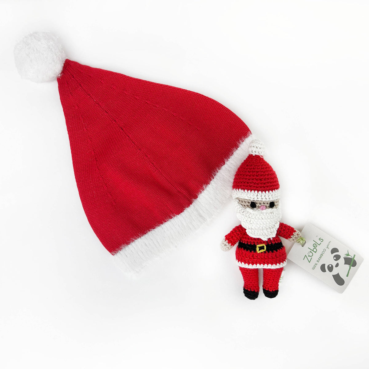 Santa Bamboo Crochet Rattle