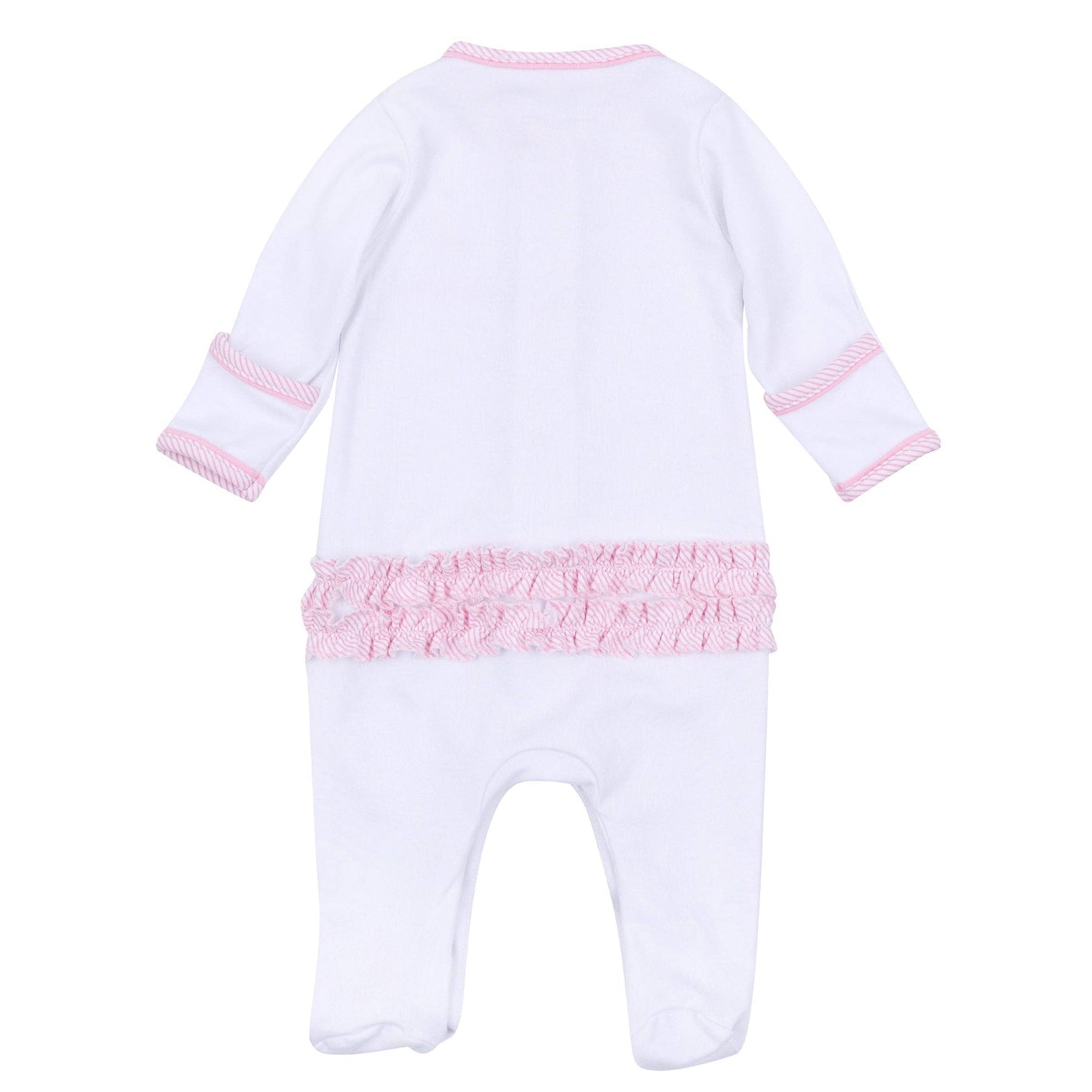 Santa Baby Embroidered Baby's First Christmas Footie - Pink or Blue