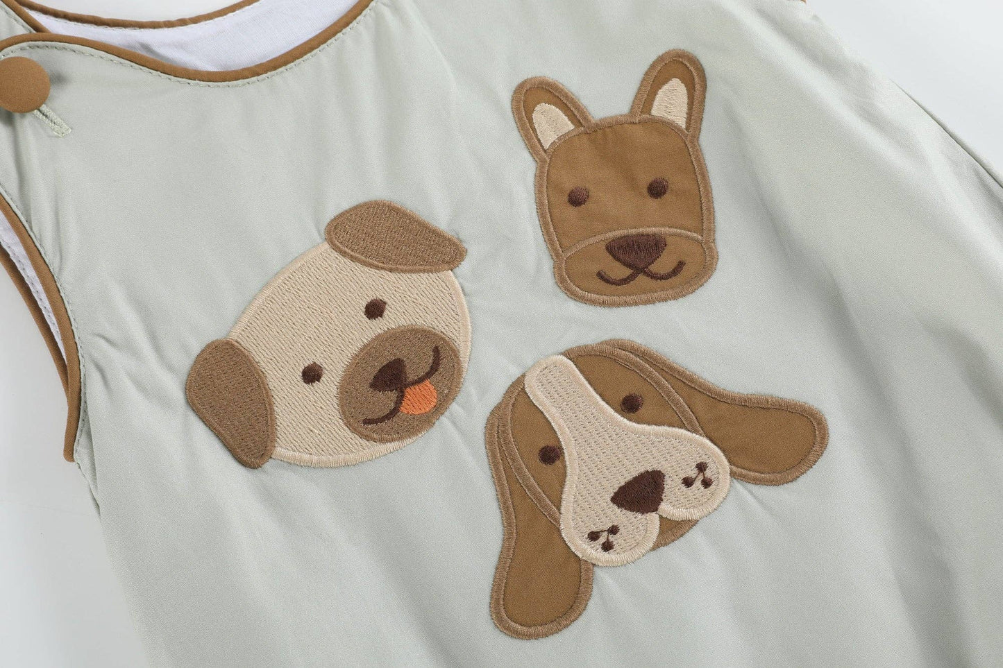 Green Dog Applique Bubble Romper