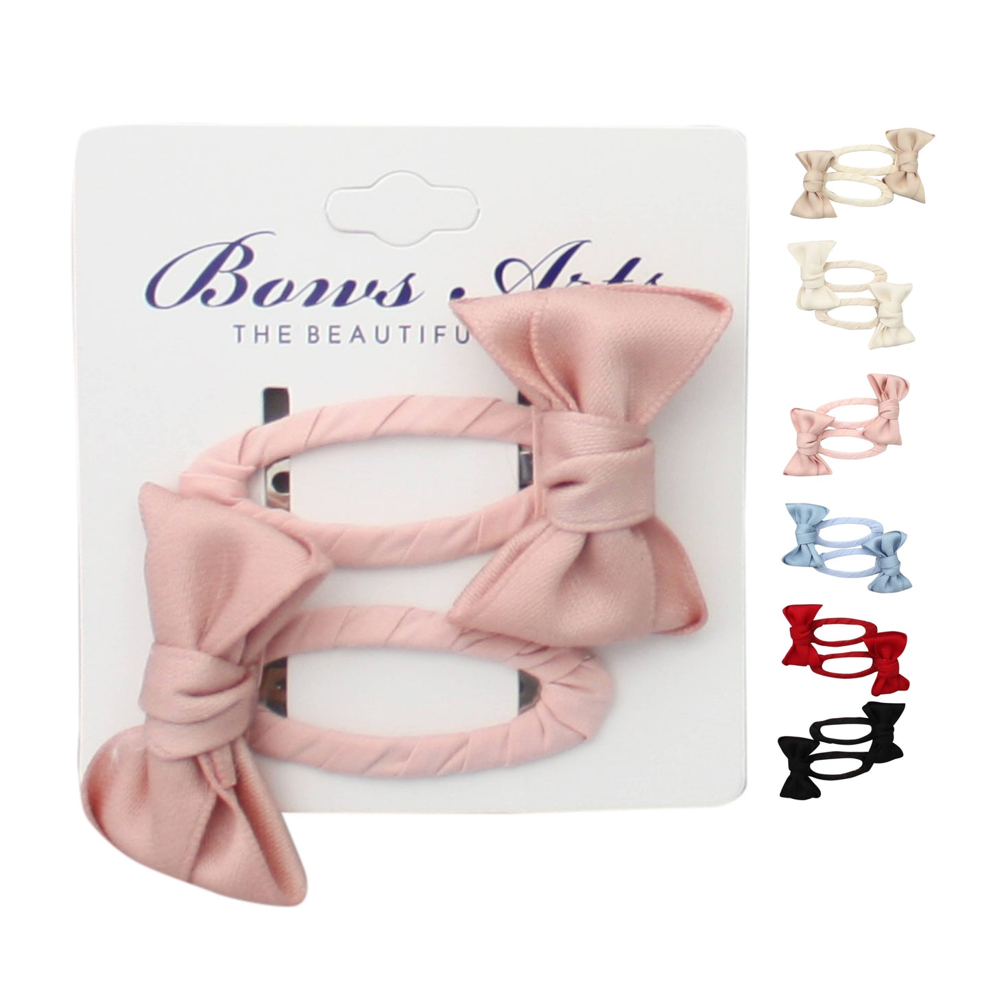 Satin Bow Pop Clips
