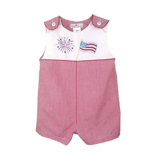 Sunsuit with 4th of July Embroidery