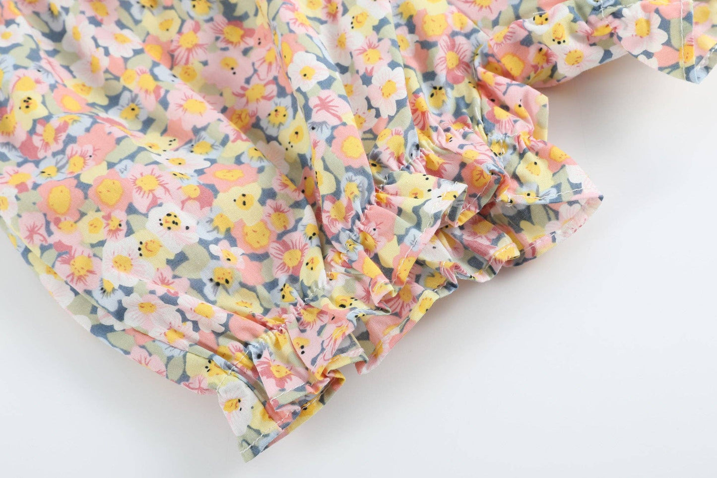 Peach Floral Print Bloomer and Shirt Set