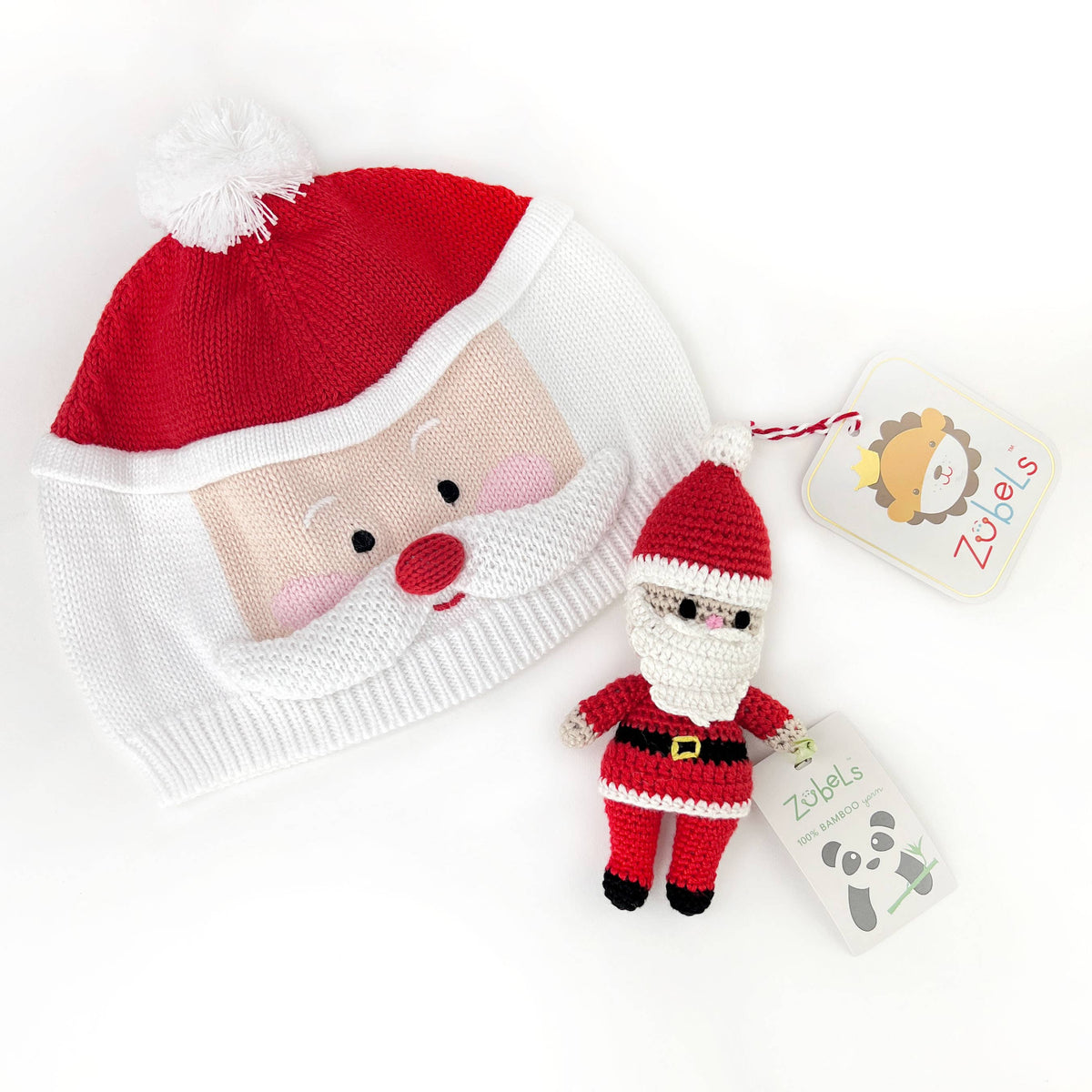 Santa Bamboo Crochet Rattle
