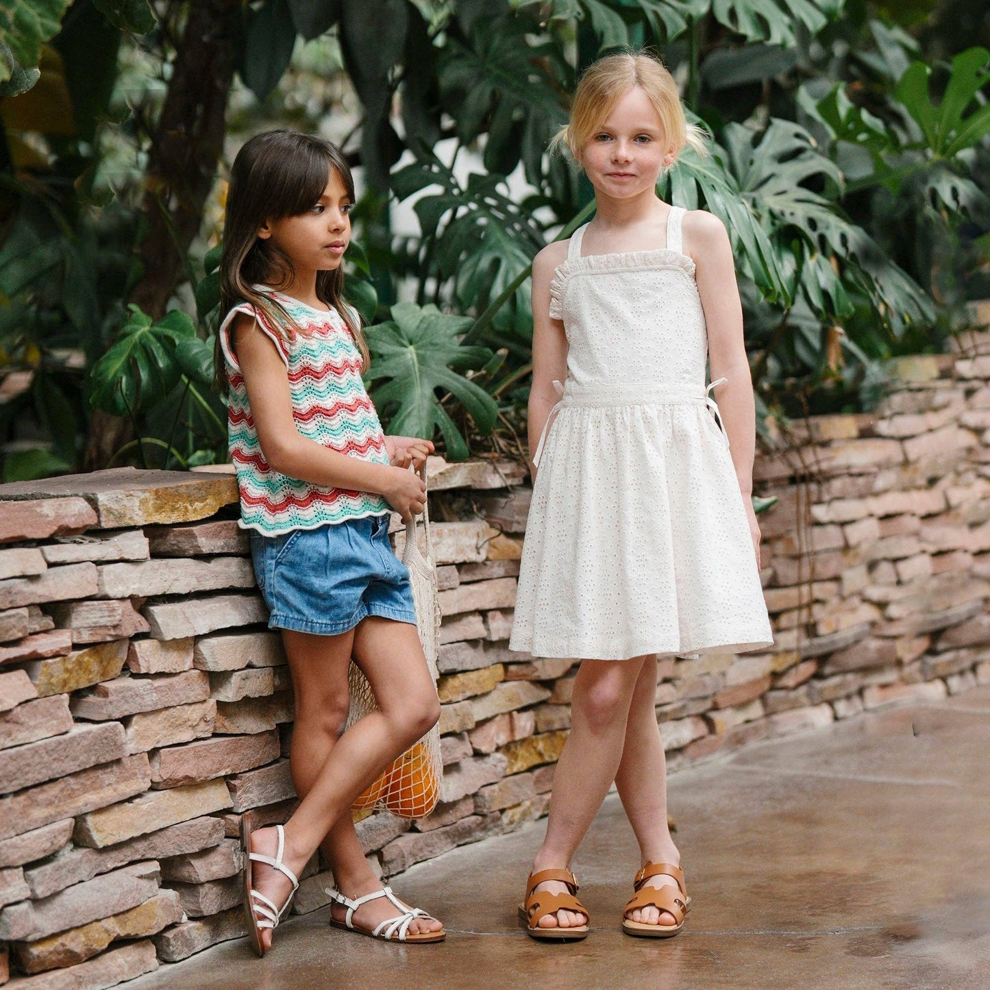 Organic Ruffle Edge Eyelet Dress