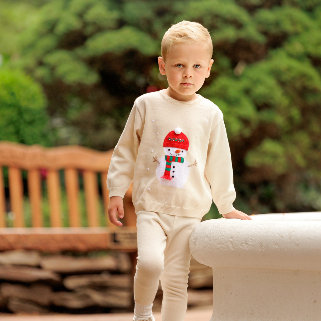 Baby & Toddler Boys Holiday Snowman Knit Set