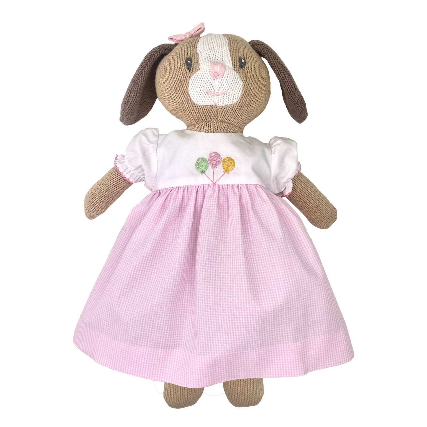 Knit Dog Doll with Birthday Dress