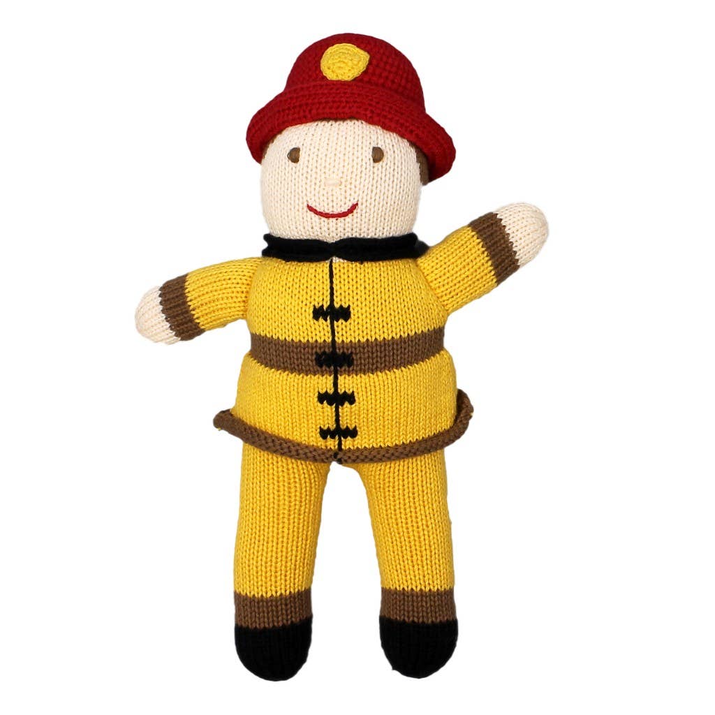 Frank the Fireman Knit Doll