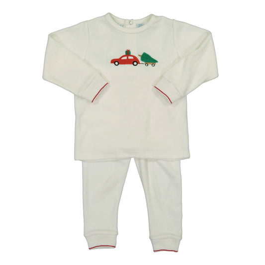 Toddler Boys Velour Holiday Set
