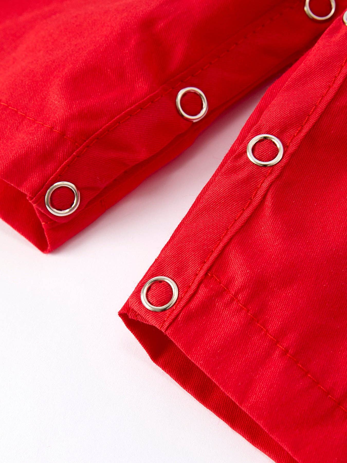 Christmas Gingerbread Embroidered Red Boy Romper