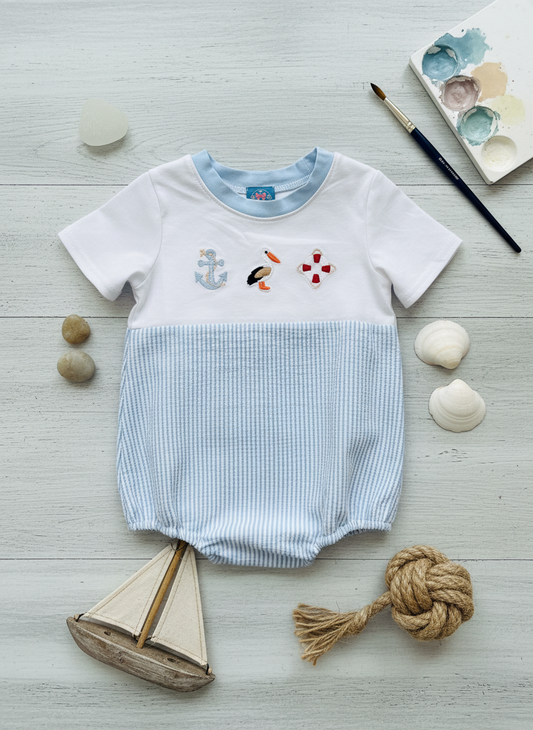 Nautical dreams baby romper