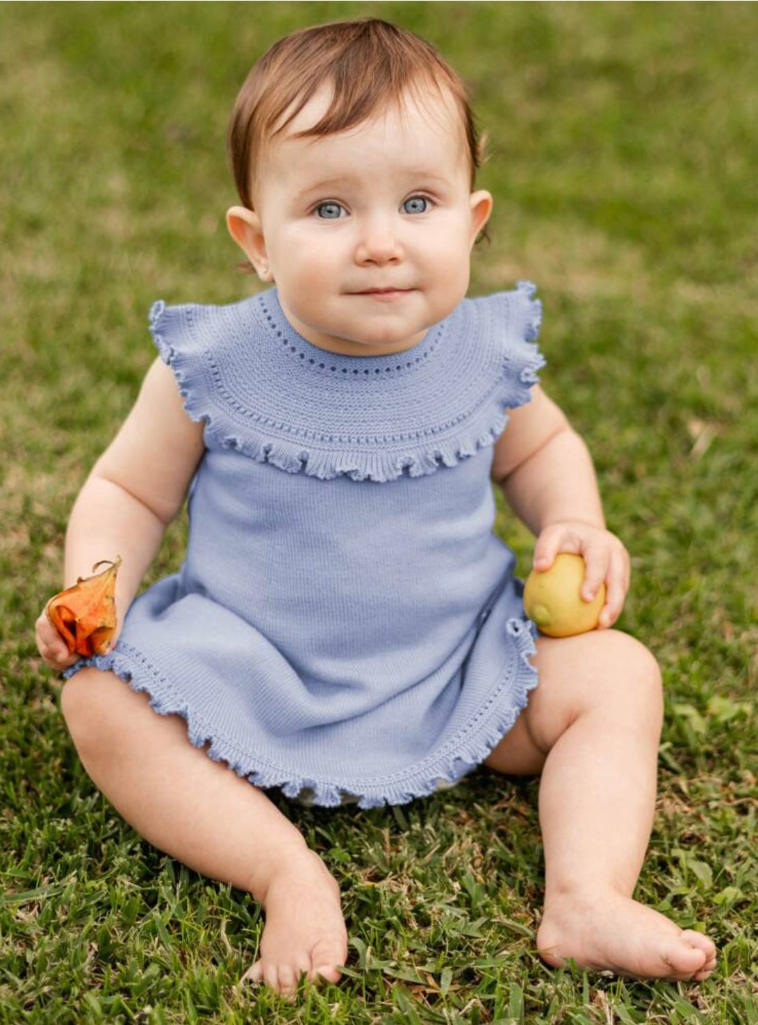 Classic Blue Knit Dress