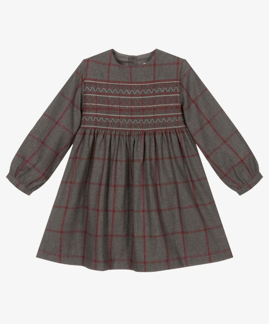 Grey Smocked Dress