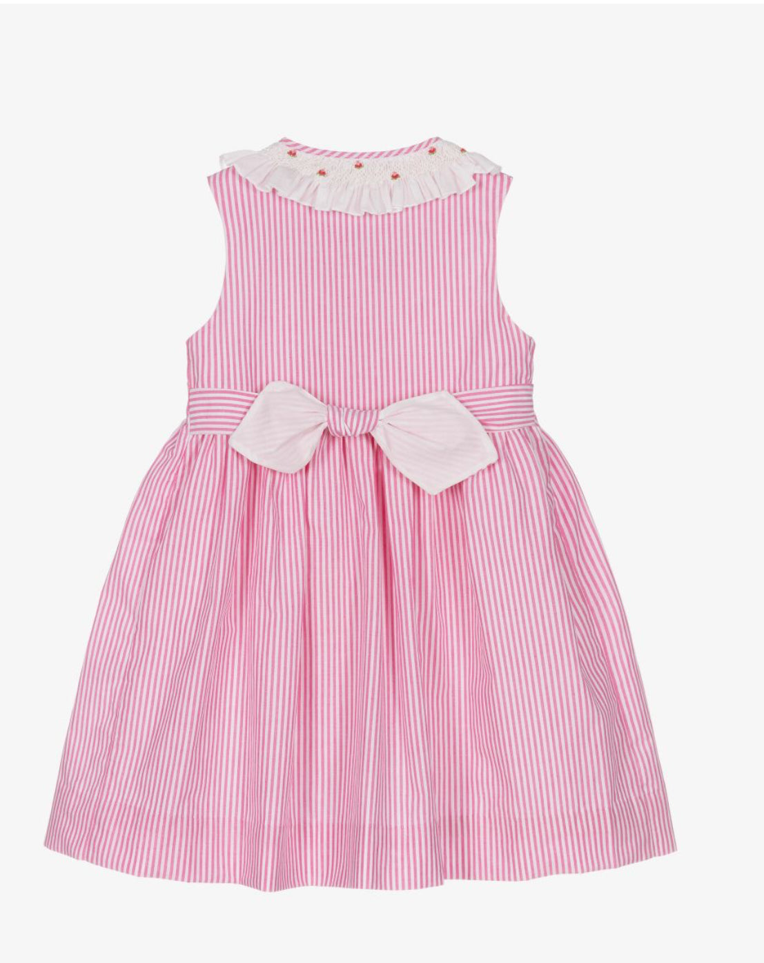 Pink Striped Cotton Dress