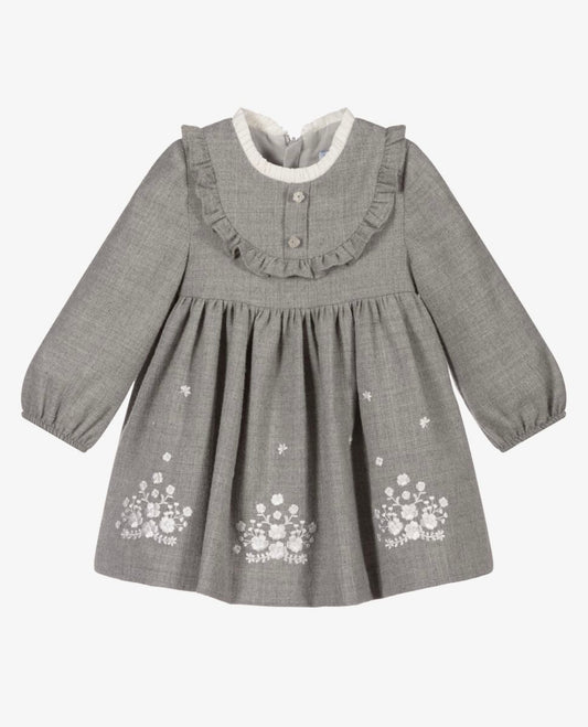 Grey Embroidered Dress