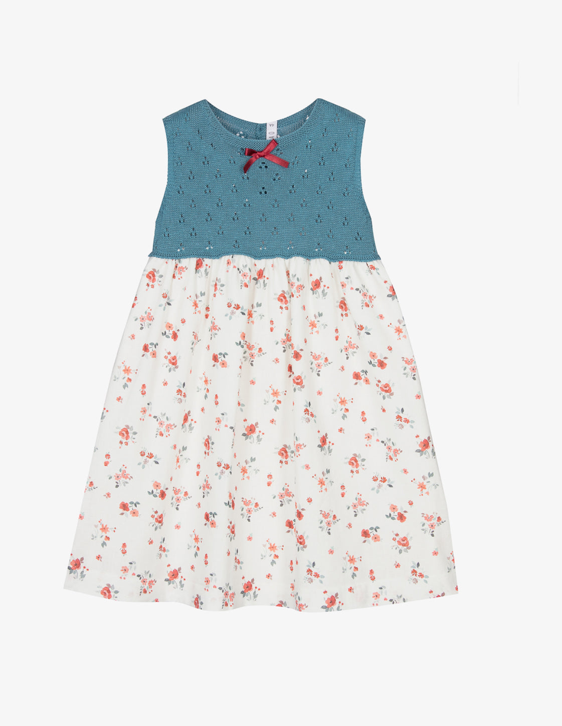 Teal Blue & White Dress