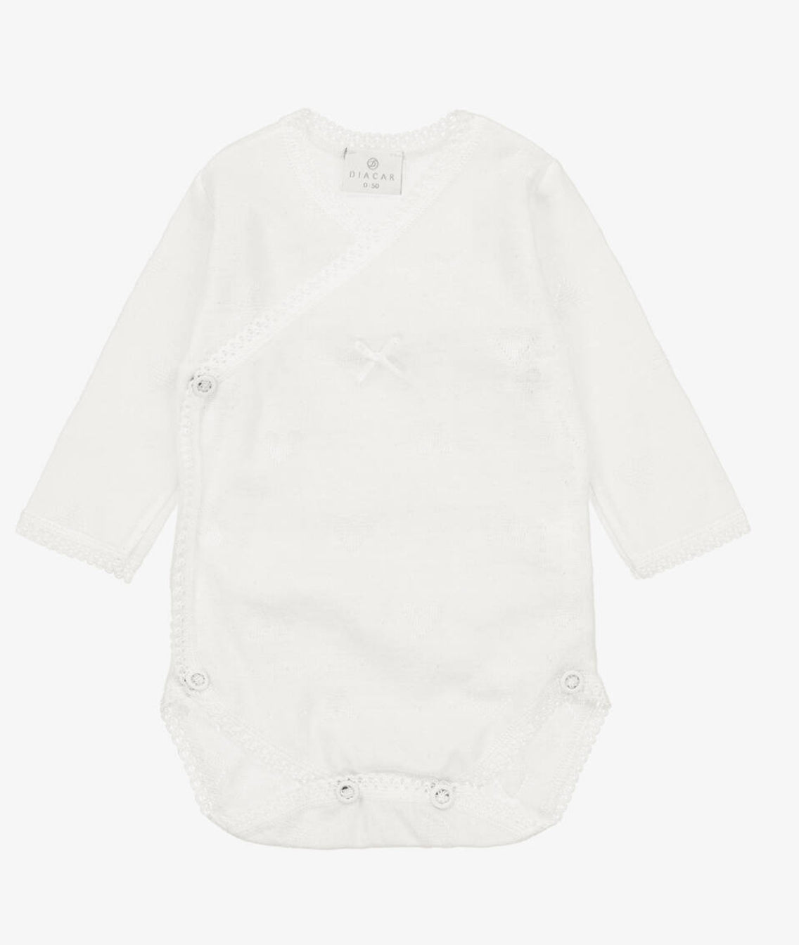 Girls' Ivory Heart-Embellished Bodysuit