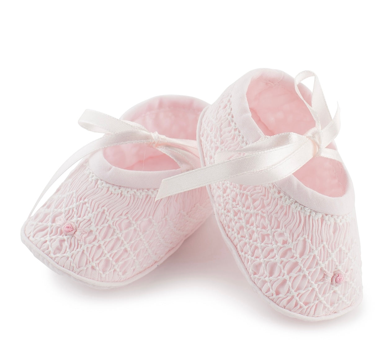 Pink Smocked Booties